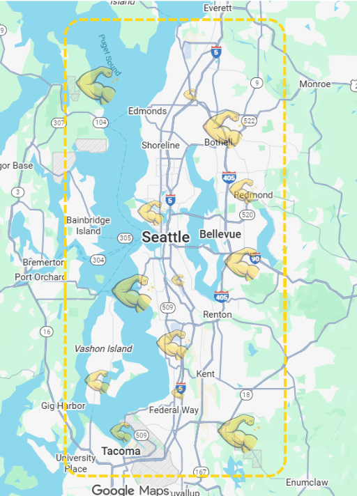 Service Area Map - Seattle Metro Region